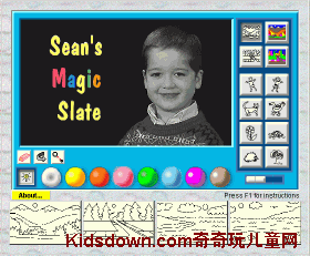 Sean's Magic Slate涂色游戏的启动界面
