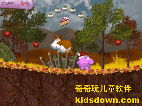 儿童游戏“猪猪圣诞版游戏Piggly Christmas Edition”的秋季游戏界面截图