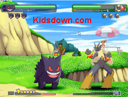 口袋怪物战斗―数码宝贝格斗游戏的游戏界面